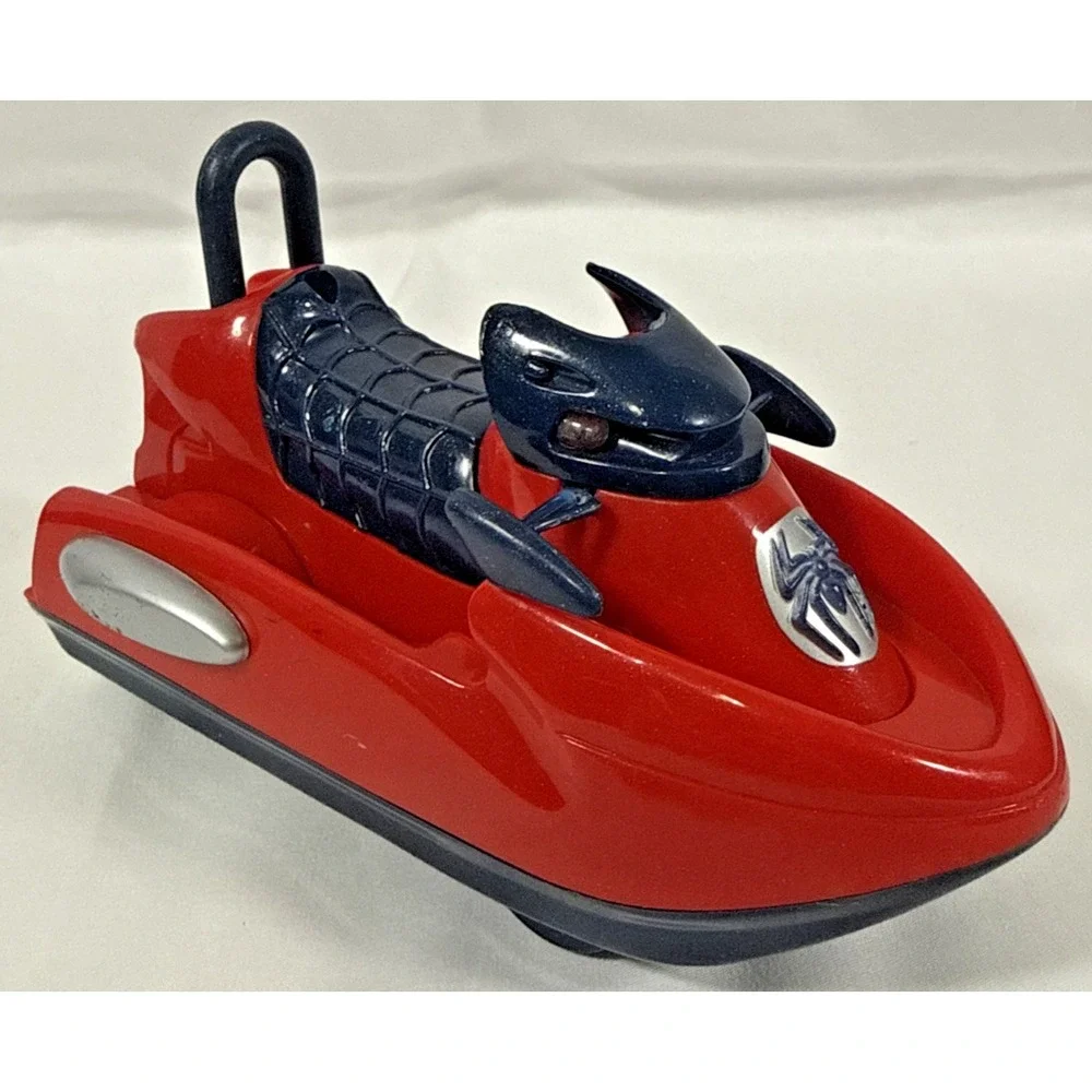 Marvel Spider-Man 2 Movie Jet Ski Toy Kids Red Blue 2004 Bump and Go Vehicle